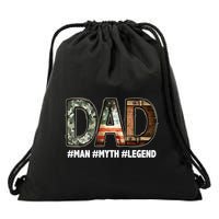 Dad Man Myth Legend Vintage Drawstring Bag