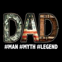 Dad Man Myth Legend Vintage Drawstring Bag
