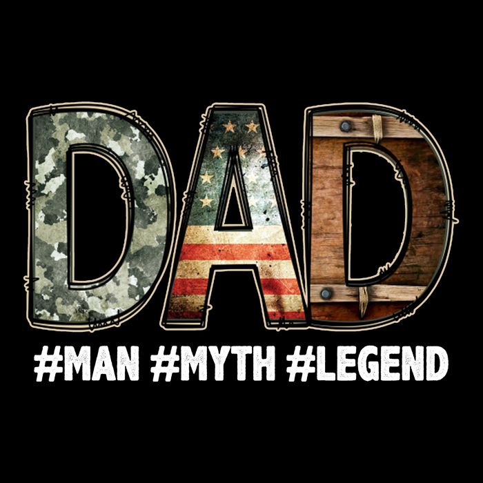 Dad Man Myth Legend Vintage Drawstring Bag