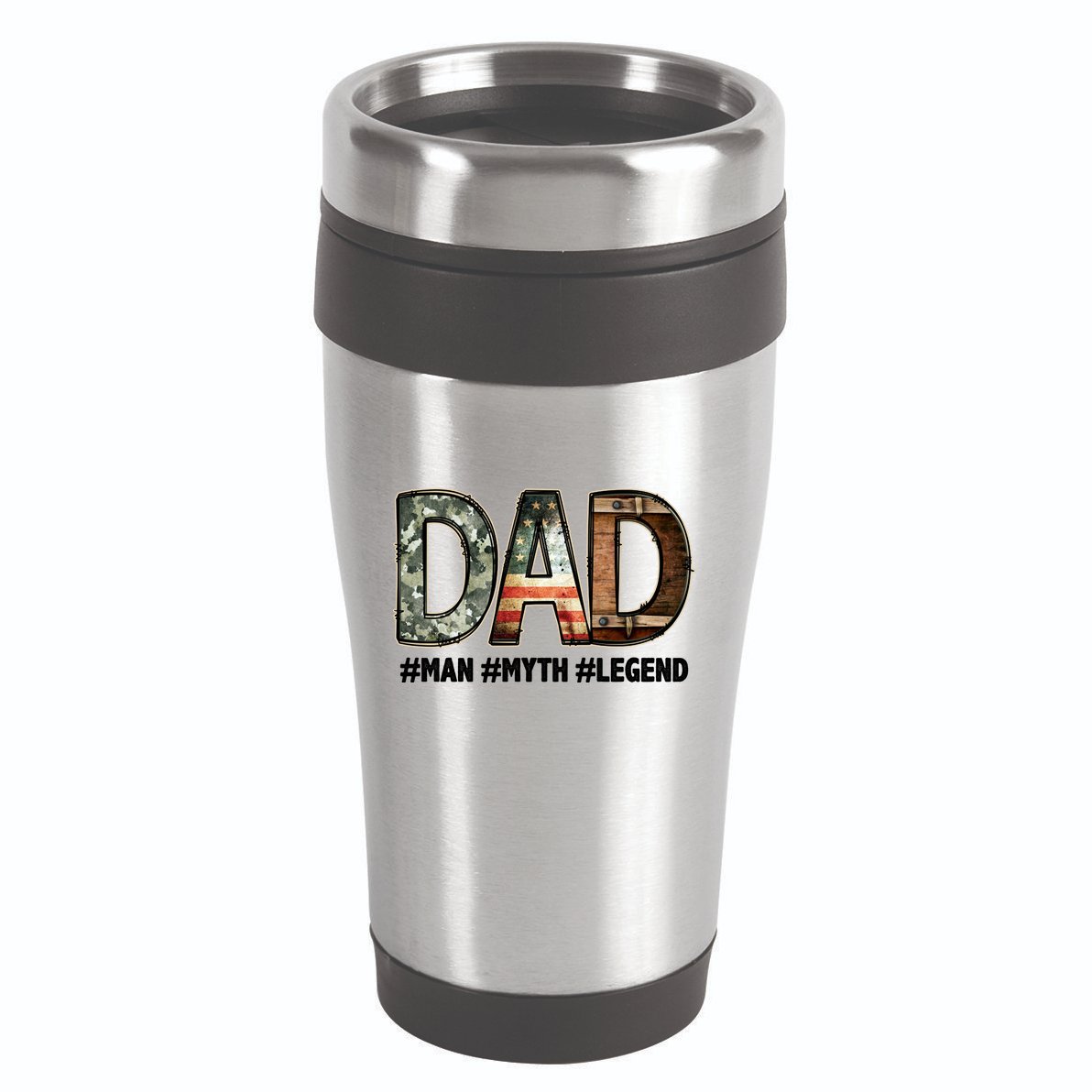 Dad Man Myth Legend Vintage 16oz Travel Tumbler