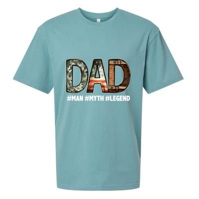 Dad Man Myth Legend Vintage Sueded Cloud Jersey T-Shirt
