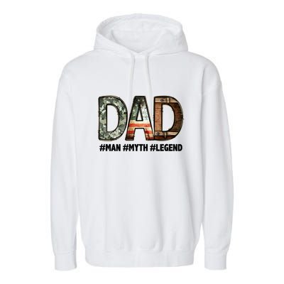 Dad Man Myth Legend Vintage Garment-Dyed Fleece Hoodie