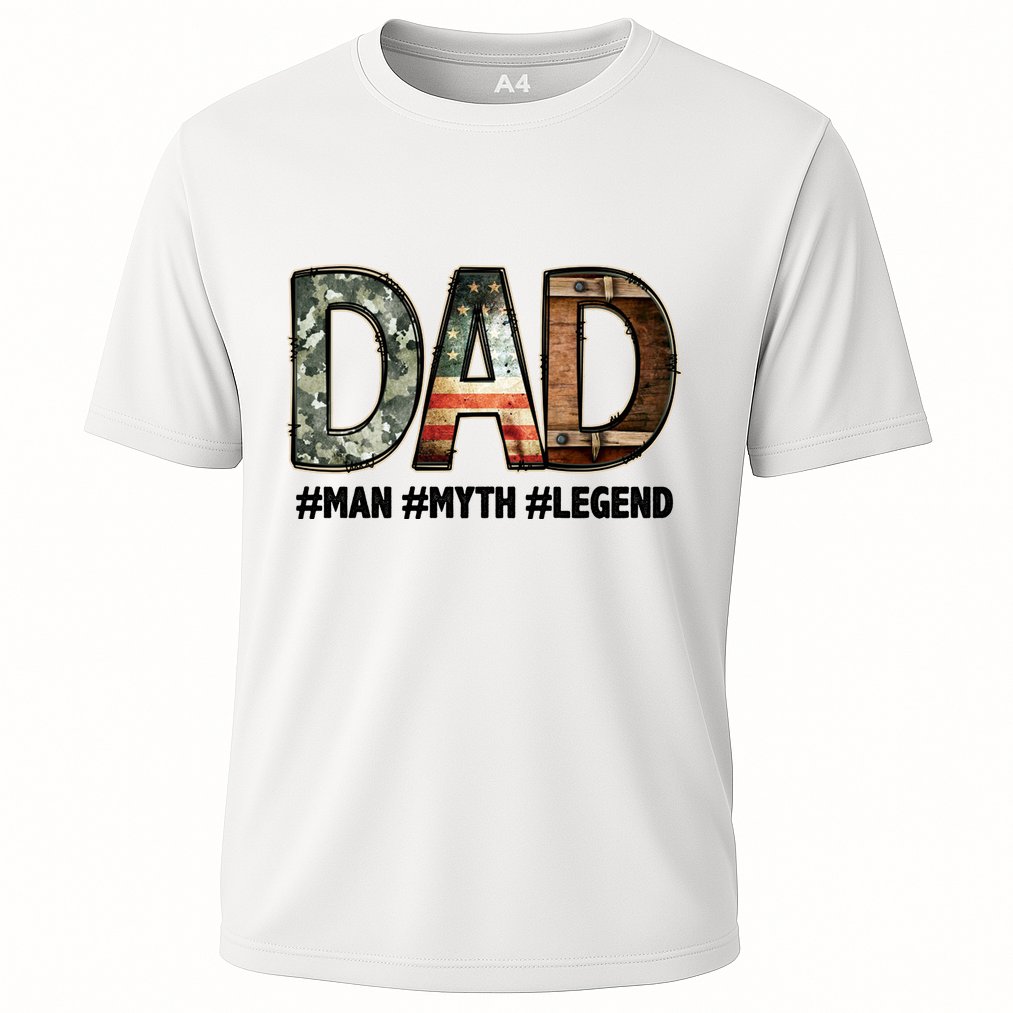 Dad Man Myth Legend Vintage Performance Shirt