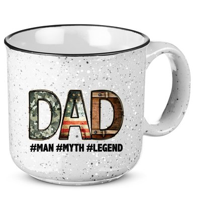 Dad Man Myth Legend Vintage 15oz Campfire Ceramic Mug