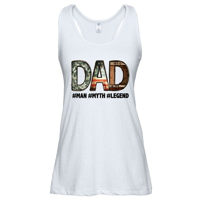 Dad Man Myth Legend Vintage Ladies Essential Flowy Tank