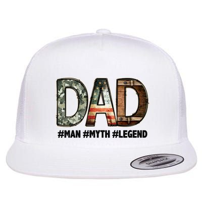 Dad Man Myth Legend Vintage Flatbill Hat