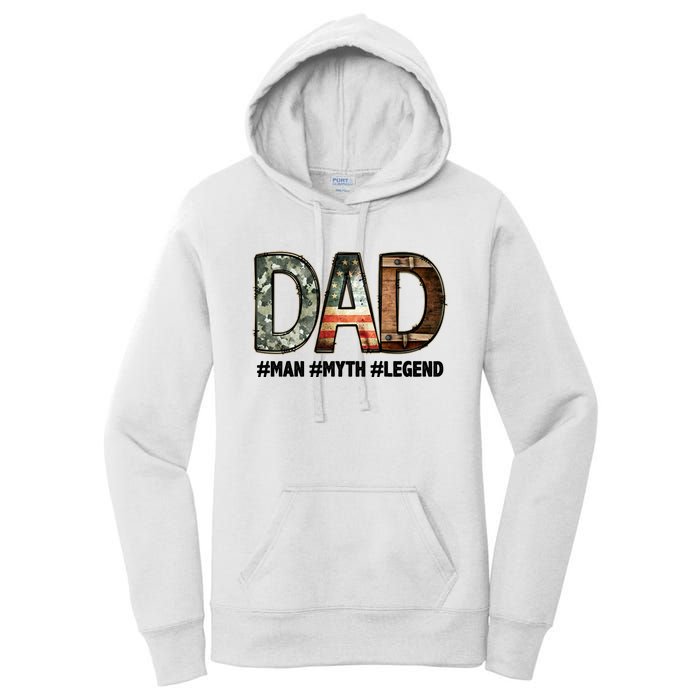 Dad Man Myth Legend Vintage Women's Pullover Hoodie