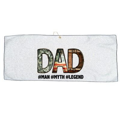 Dad Man Myth Legend Vintage Large Microfiber Waffle Golf Towel
