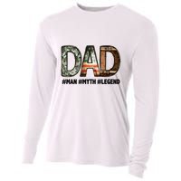 Dad Man Myth Legend Vintage Cooling Performance Long Sleeve Crew