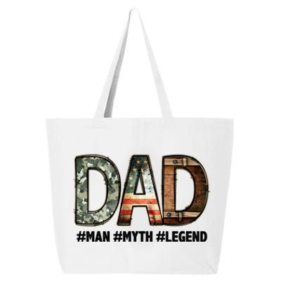 Dad Man Myth Legend Vintage 25L Jumbo Tote