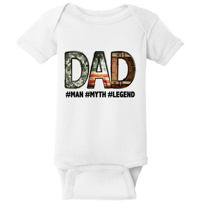 Dad Man Myth Legend Vintage Baby Bodysuit