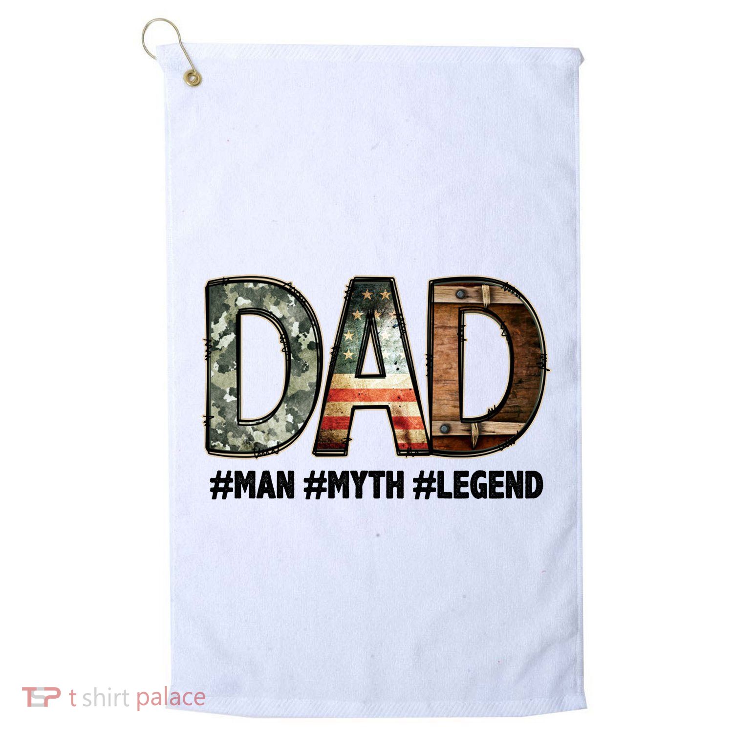 Dad Man Myth Legend Vintage Golf Towel