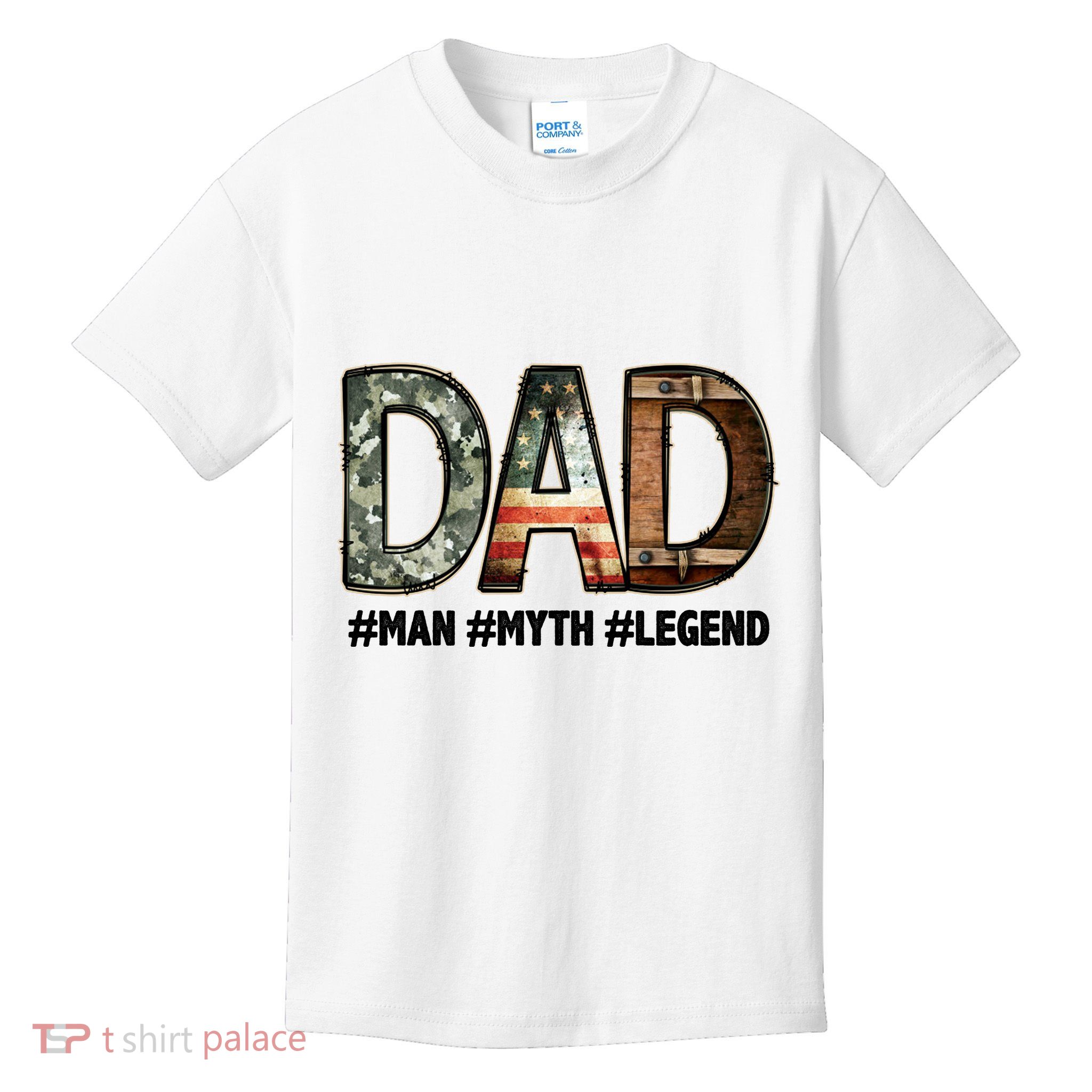 Dad Man Myth Legend Vintage Kids T-Shirt