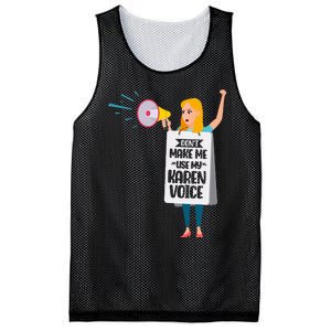 DonT Make Me Use My Karen Voice Calm Down Karens Mesh Reversible Basketball Jersey Tank