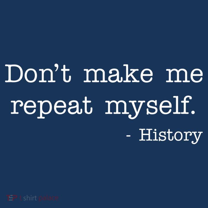 Don't Make Me Repeat Myself History Quote Hoodie