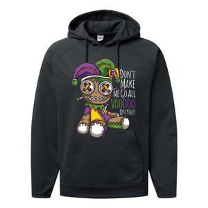 Dont Make Me Go All Voodoo Doll Mardi Gras Costume Performance Fleece Hoodie