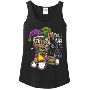 Dont Make Me Go All Voodoo Doll Mardi Gras Costume Ladies Essential Tank