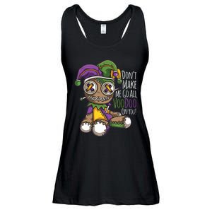 Dont Make Me Go All Voodoo Doll Mardi Gras Costume Ladies Essential Flowy Tank