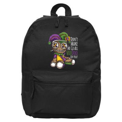 Dont Make Me Go All Voodoo Doll Mardi Gras Costume 16 in Basic Backpack