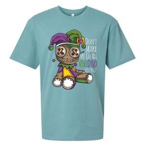 Dont Make Me Go All Voodoo Doll Mardi Gras Costume Sueded Cloud Jersey T-Shirt