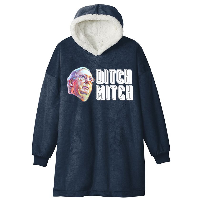 Ditch Mitch McConnell Hooded Wearable Blanket