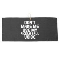 Don’t Make Me Use My Pickleball Voice For Pickleball Player Large Microfiber Waffle Golf Towel