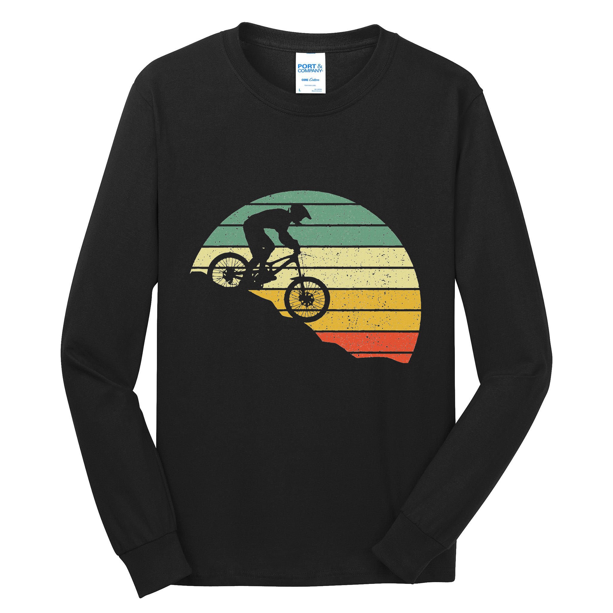 Downhill Mtb Mountain Bike Vintage Retro Mountain Bike Tall Long Sleeve T-Shirt