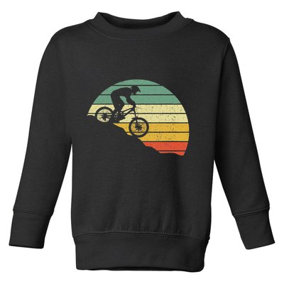 Downhill Mtb Mountain Bike Vintage Retro Mountain Bike Toddler Sweatshirt