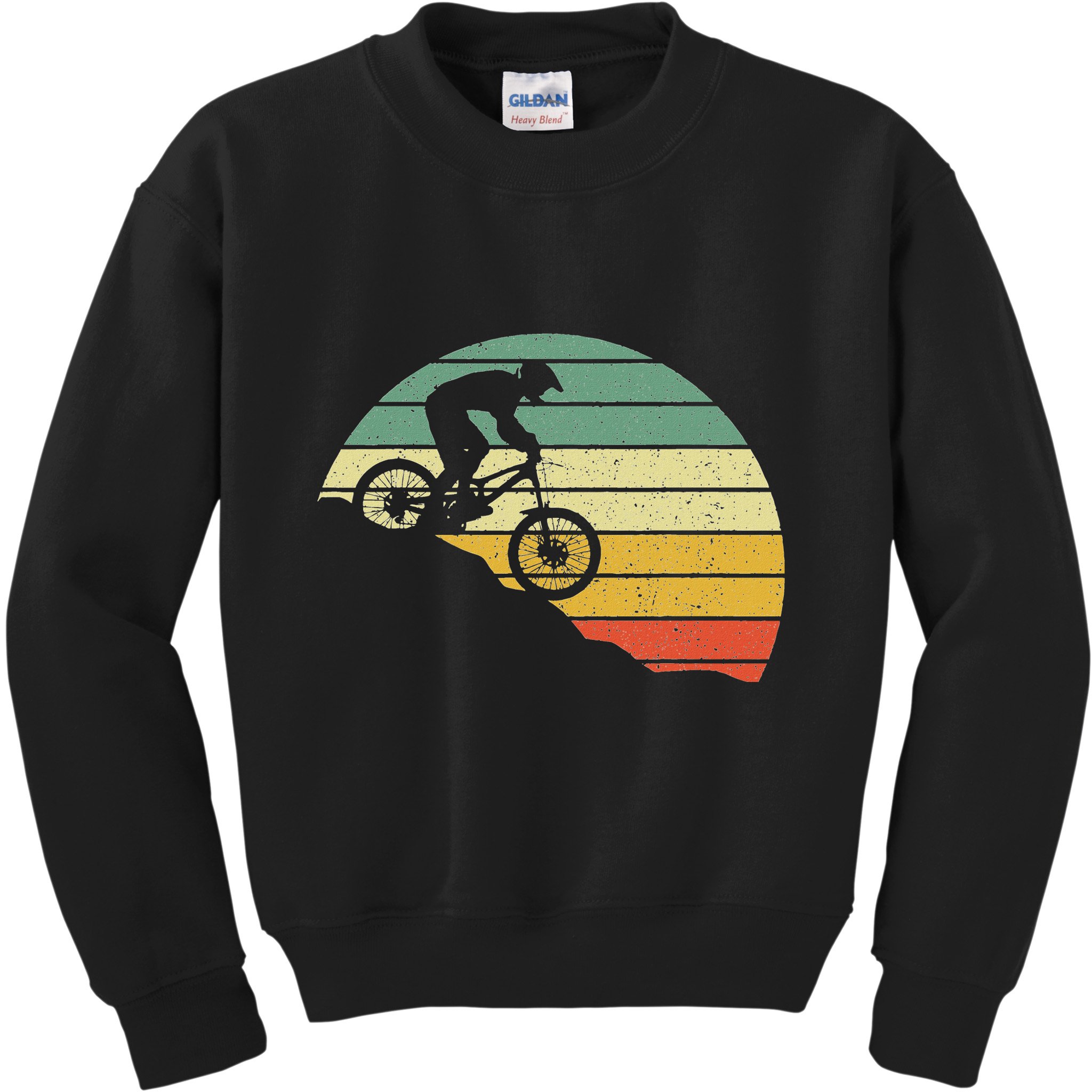 Downhill Mtb Mountain Bike Vintage Retro Mountain Bike Kids Sweatshirt