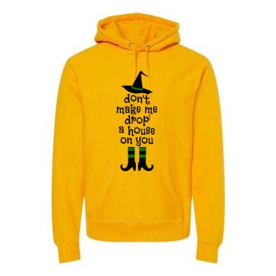 Don't Make Me Drop A House On You Wicked Witch Hat & Shoes Premium Hoodie