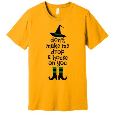 Don't Make Me Drop A House On You Wicked Witch Hat & Shoes Premium T-Shirt