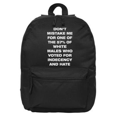 Don't Mistake Me For One Of The 57 Of White Males Who Voted 16 in Basic Backpack