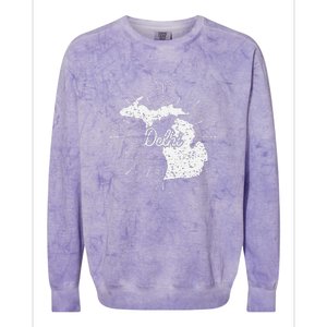 Delhi Michigan Mi Colorblast Crewneck Sweatshirt