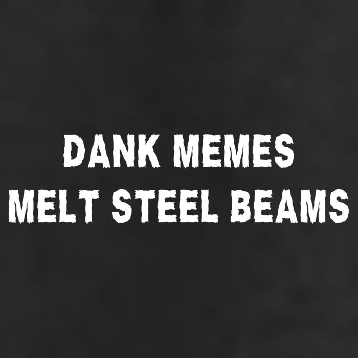 Dank Memes Melt Steel Beams 7 Panel Mesh Trucker Snapback Hat