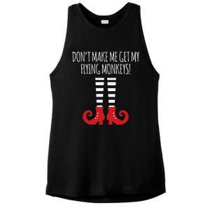 Dont Make Me Get My Flying Monkeys Halloween Costume Ladies PosiCharge Tri-Blend Wicking Tank