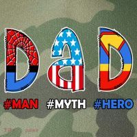 Dad Man Myth Superhero Legacy Tie Dye Trucker Hat