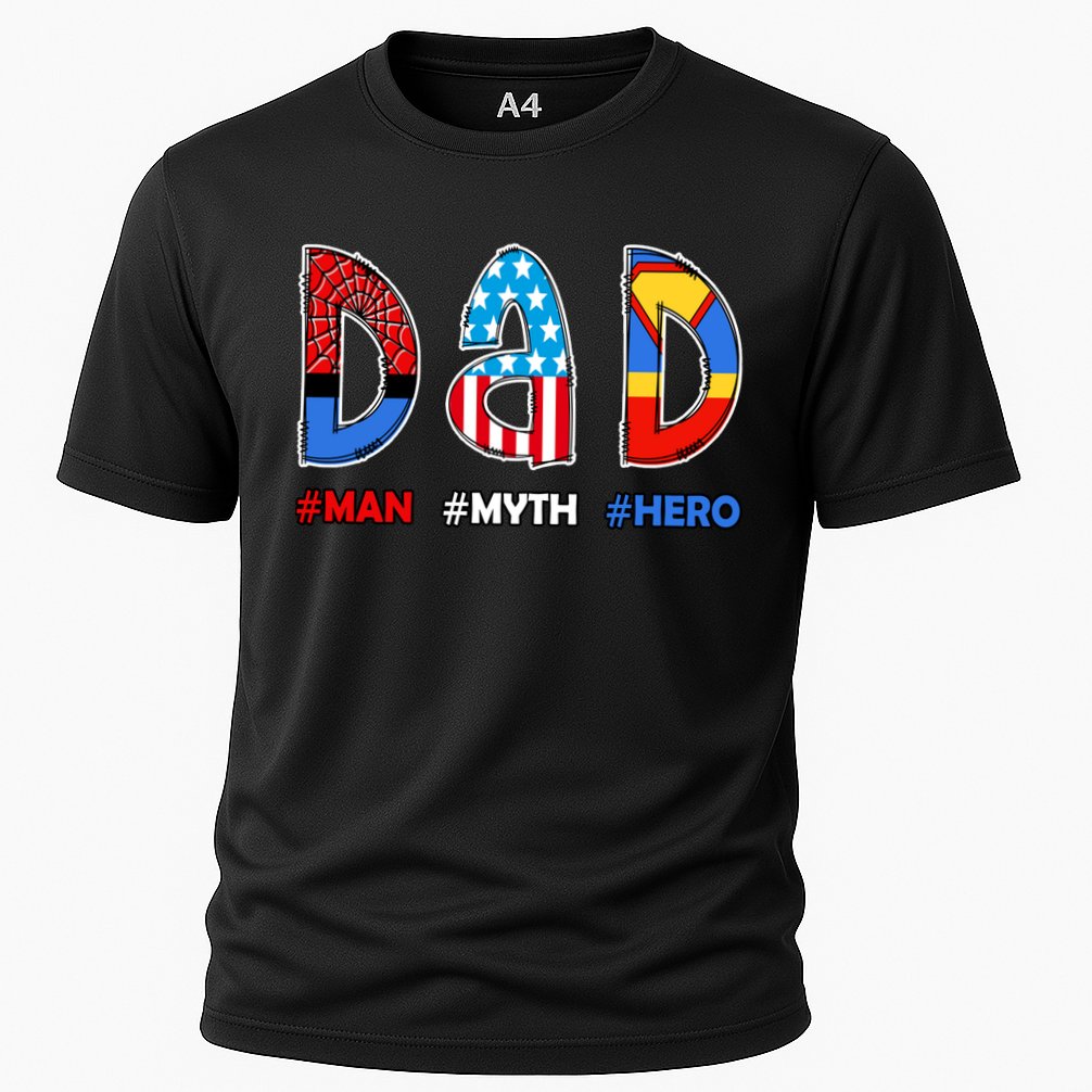Dad Man Myth Superhero Performance Shirt