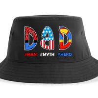 Dad Man Myth Superhero Sustainable Bucket Hat