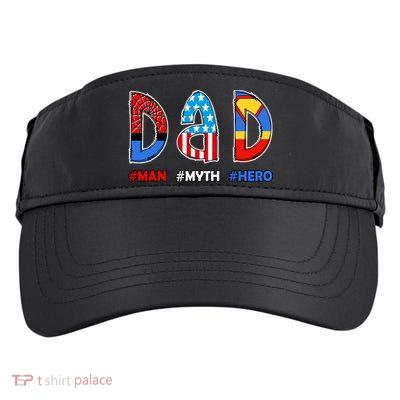Dad Man Myth Superhero Adult Drive Performance Visor