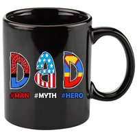 Dad Man Myth Superhero 11oz C Handle Ceramic Mug