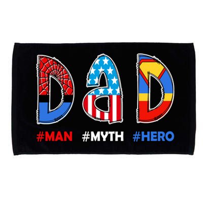 Dad Man Myth Superhero Microfiber Hand Towel