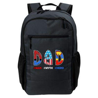 Dad Man Myth Superhero Daily Commute Backpack