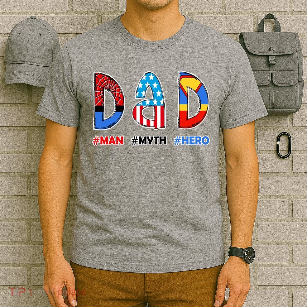 Dad Man Myth Superhero T-Shirt