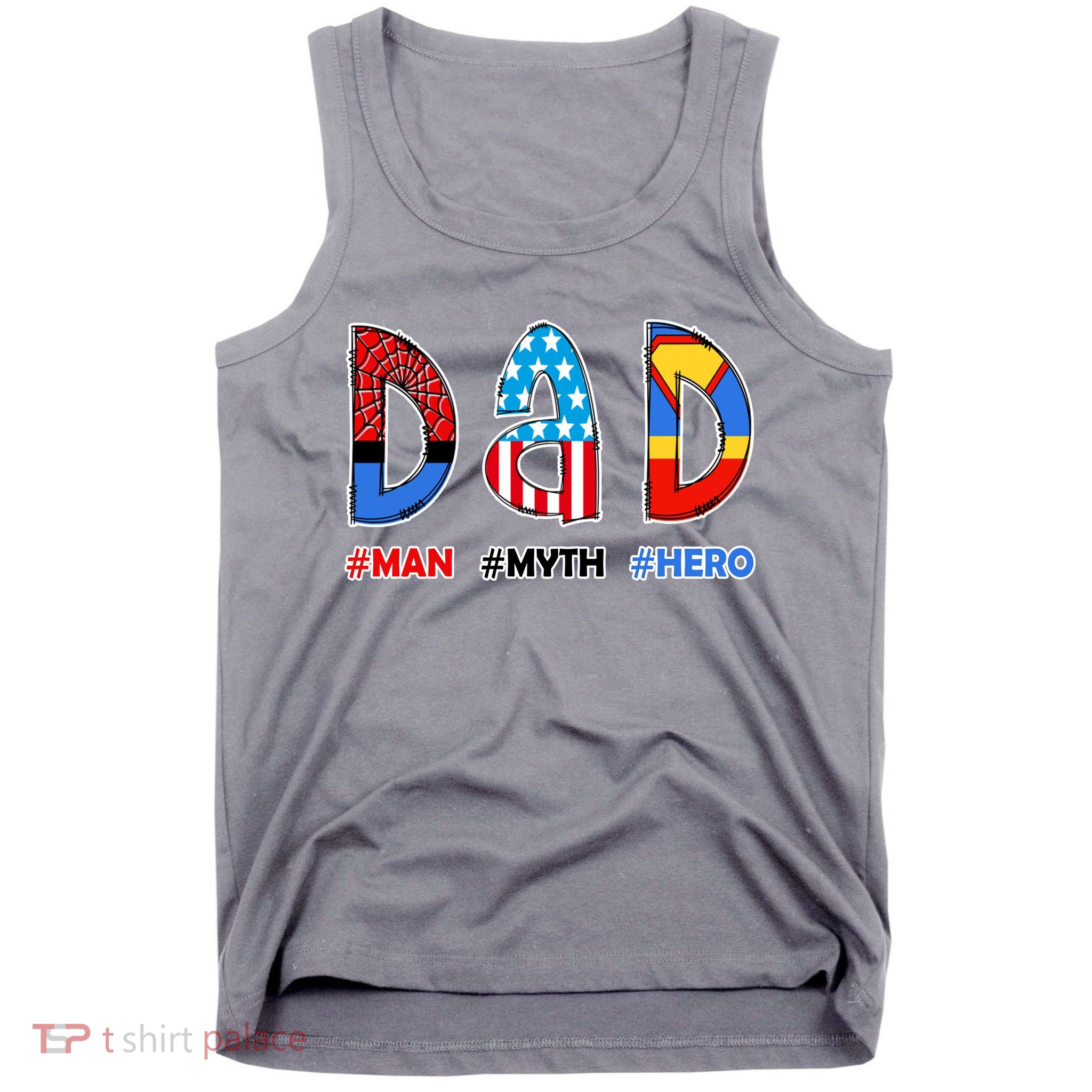 Dad Man Myth Superhero Tank Top