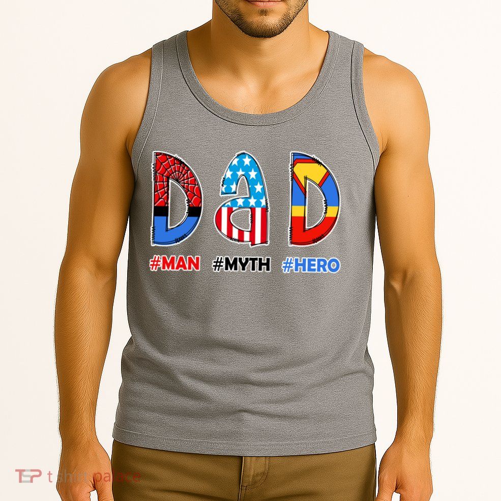 Dad Man Myth Superhero Tank Top