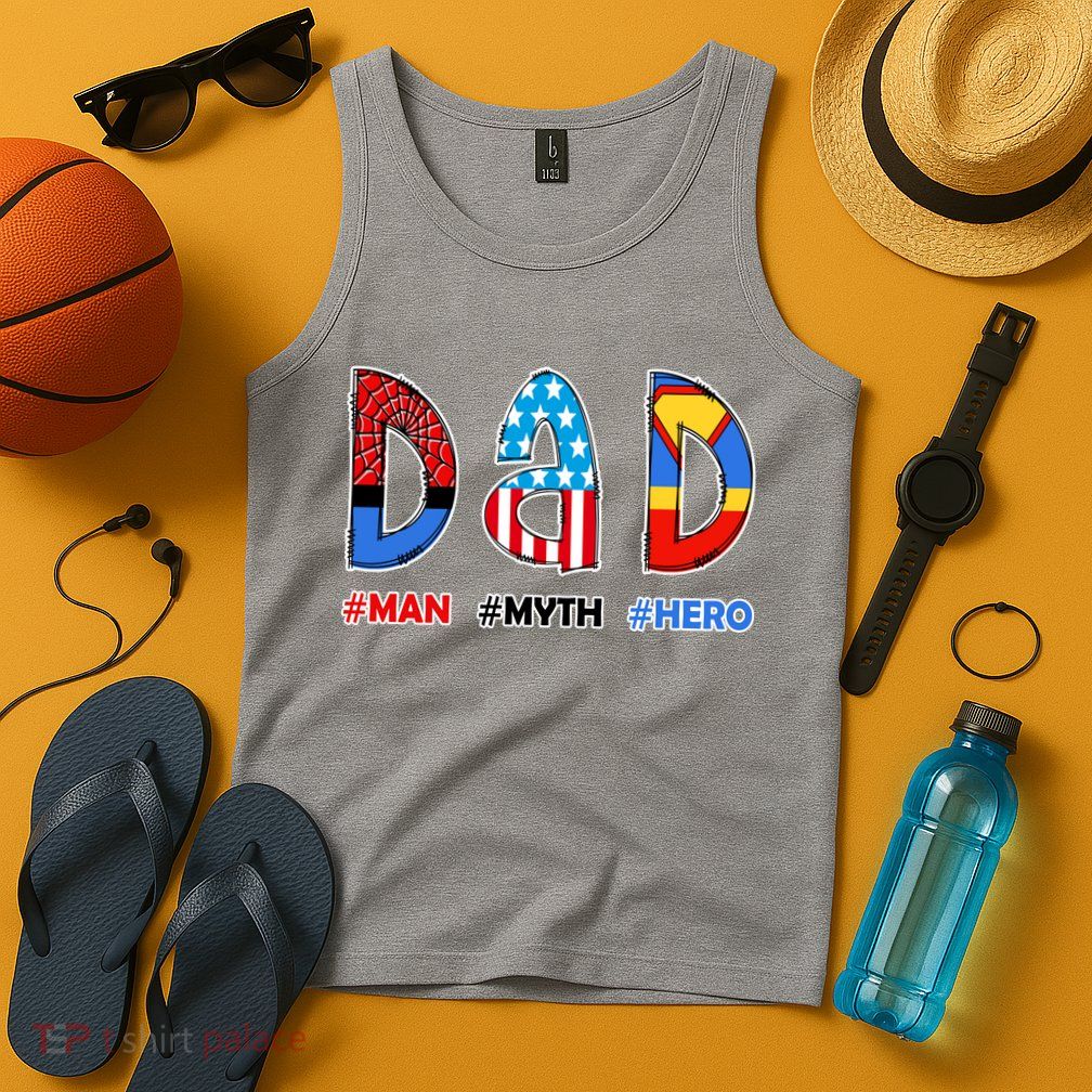 Dad Man Myth Superhero Tank Top