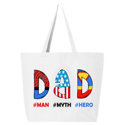 Dad Man Myth Superhero 25L Jumbo Tote