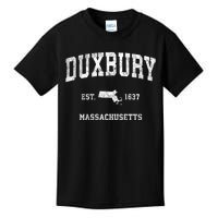 Duxbury Massachusetts Ma Vintage Established Sports Design Kids T-Shirt