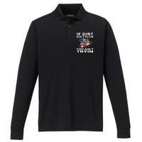 Dirtbike Motocross MX If Dirt Aint Flyin You Aint Tryin US Performance Long Sleeve Polo