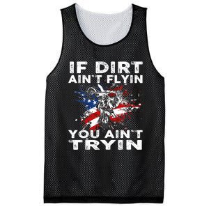 Dirtbike Motocross MX If Dirt Aint Flyin You Aint Tryin US Mesh Reversible Basketball Jersey Tank